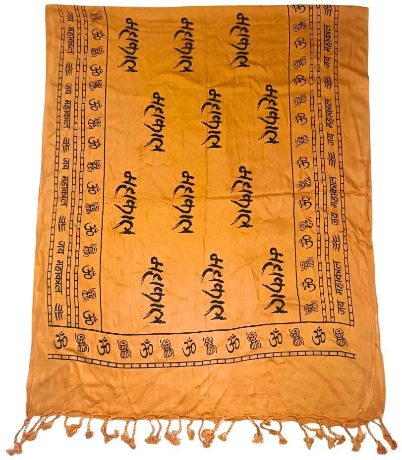 fabricium Printed, Self Design Rayon Men Yellow Scarf-picture-15