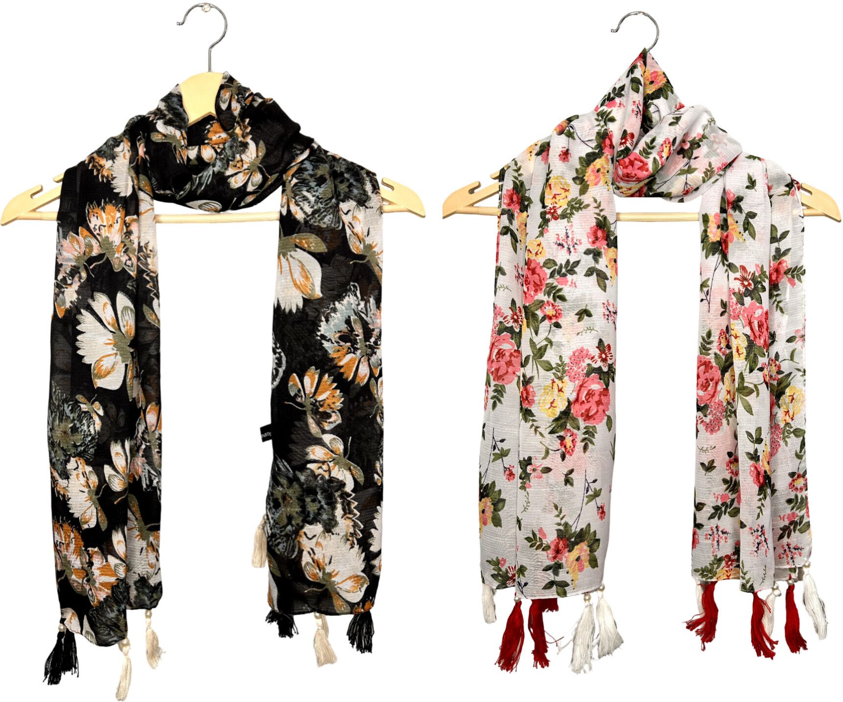 poshampaa Printed Chiffon Women Multicolor Scarf, Stole, Fancy Scarf-picture-24