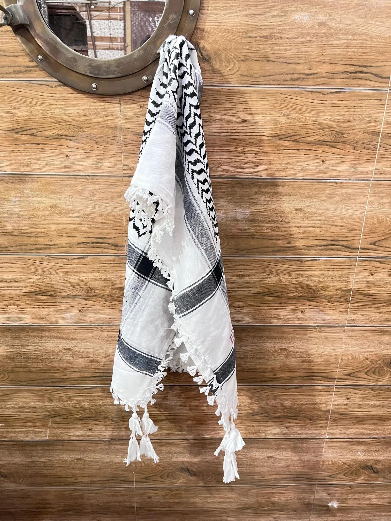 namal Checkered Cotton Blend Men Black, White Fancy Scarf, Scarf, Bluetooth Scarf, Stole-picture-27