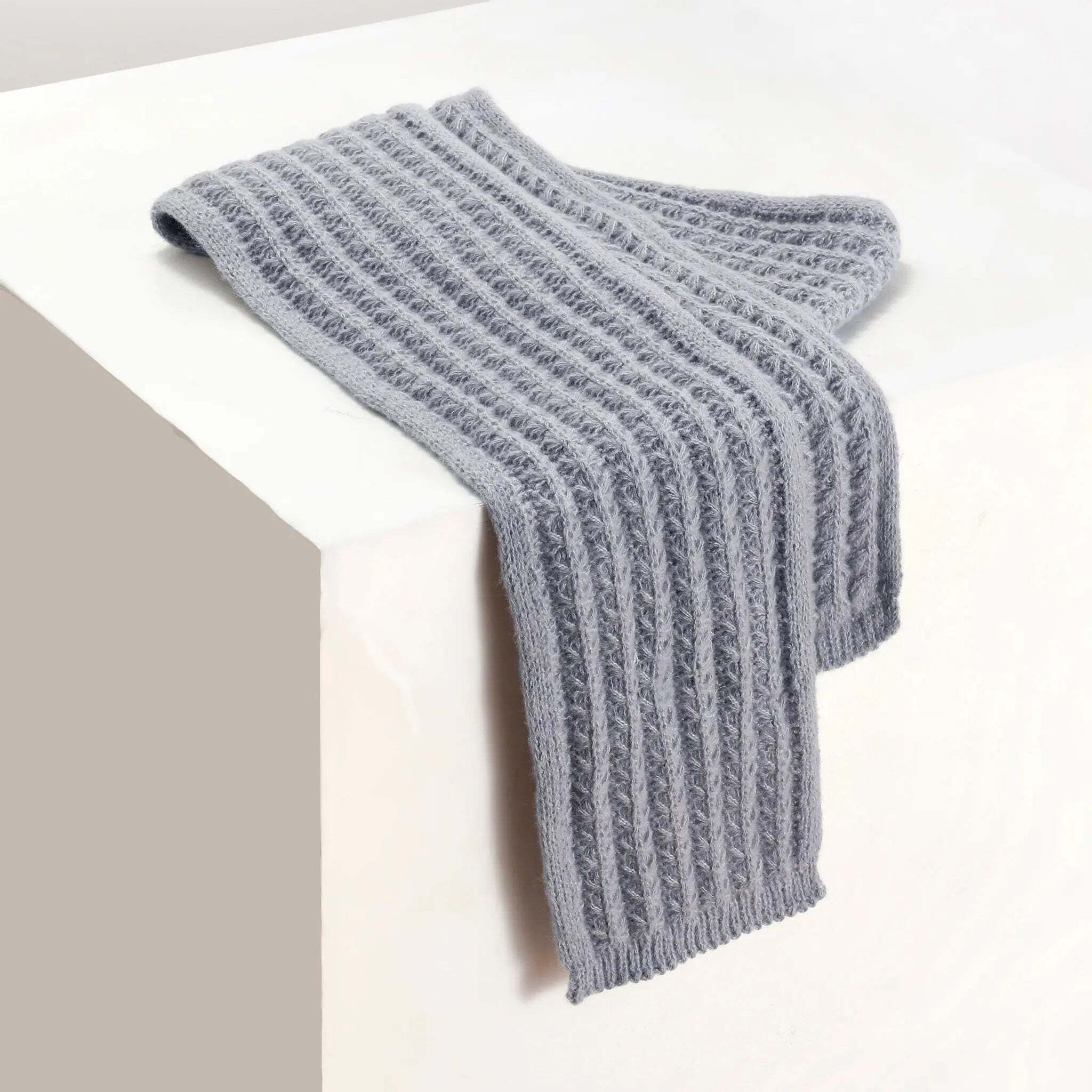 salty alpha Self Design Cotton Blend Men Grey Scarf-picture-30