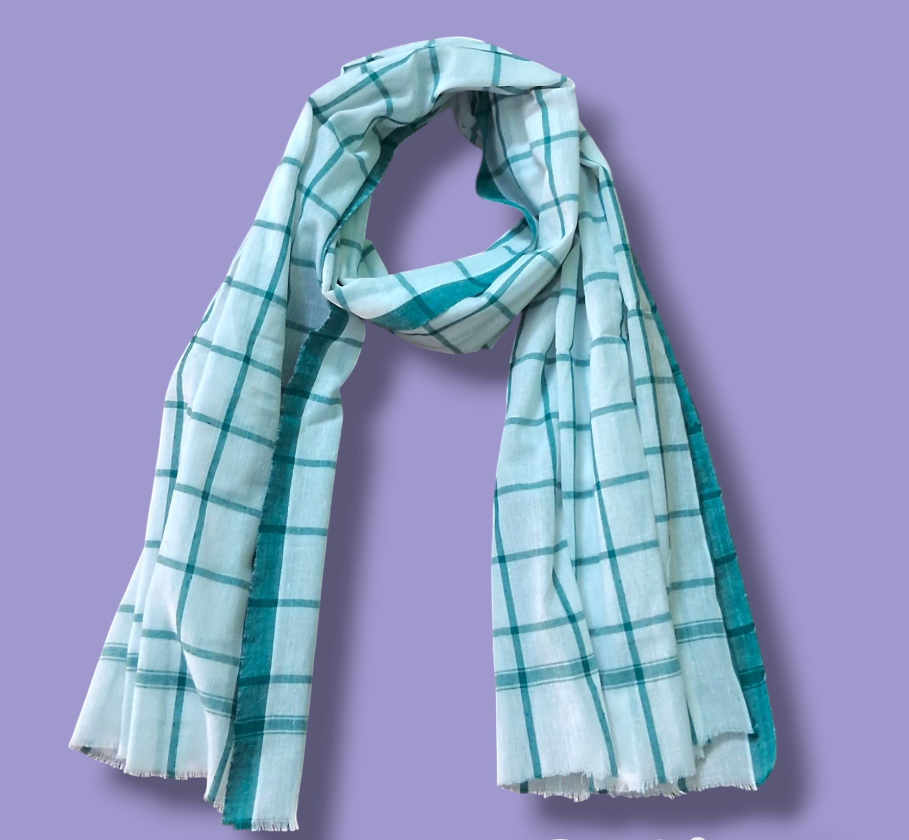 nisha creation Checkered Pure Cotton Men Green Faux Turtleneck Neck Cover, Scarf, Fancy Scarf-picture-42