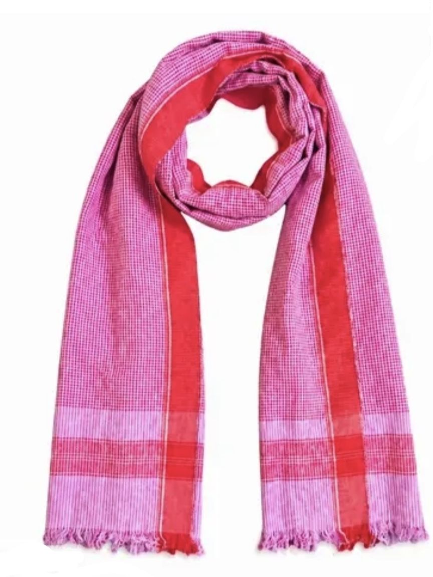 Checkered Pure Cotton Men Red Faux Turtleneck Neck Cover, Scarf, Fancy Scarf-image-37