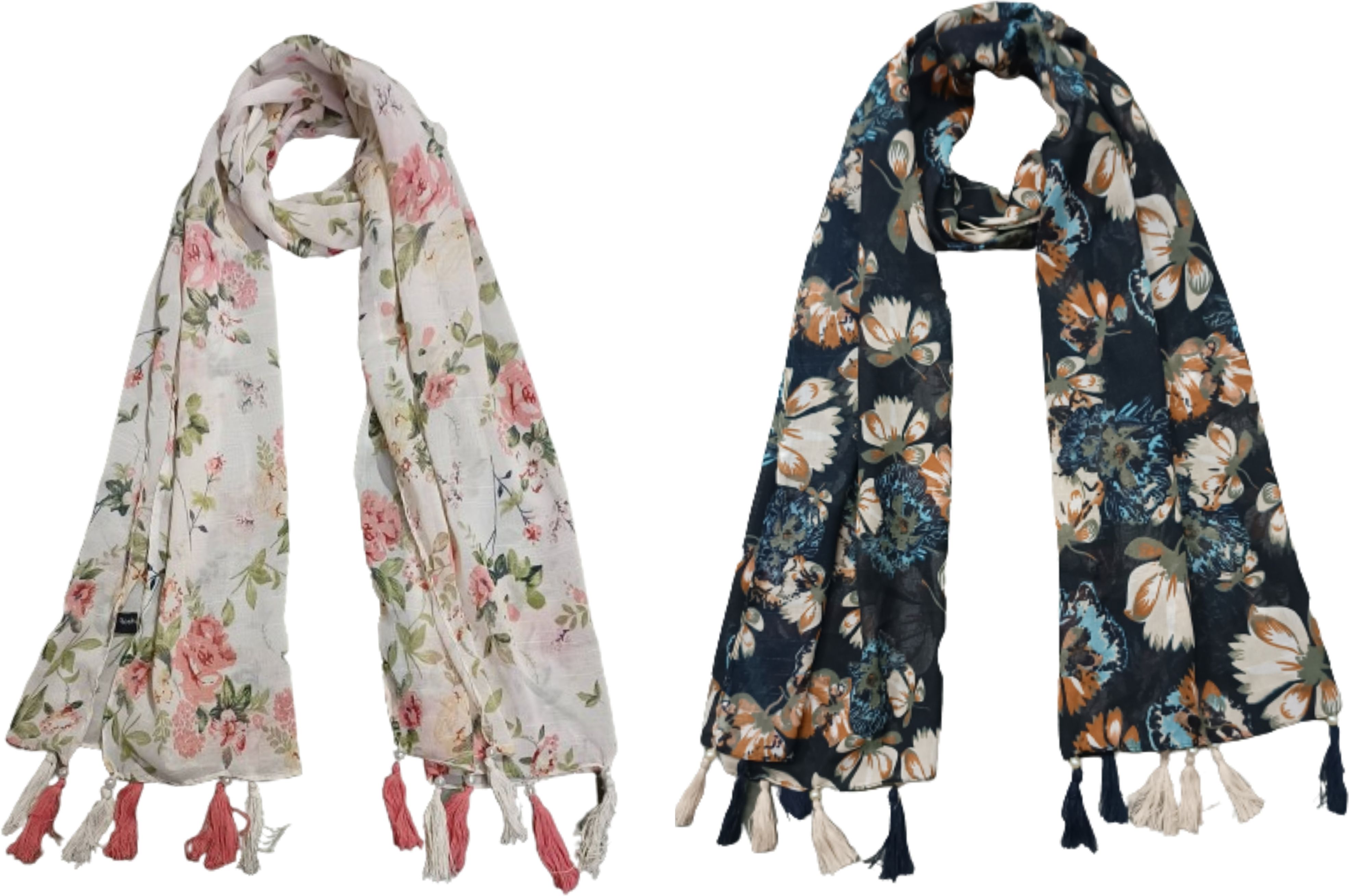 Printed Chiffon Women Multicolor Stole, Scarf-image-18