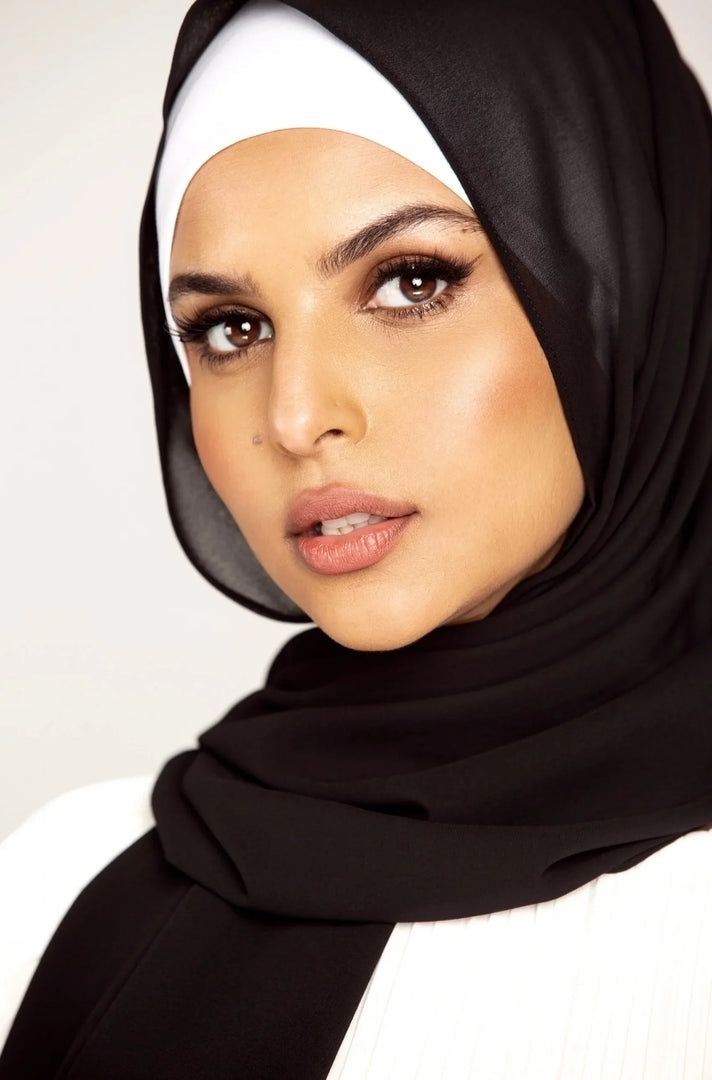 habibisfashion Solid Georgette, Chiffon Women Black Faux Turtleneck Neck Cover, Scarf, Bluetooth Scarf, Fancy Scarf, Stole-picture-10