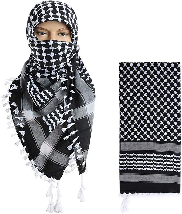 namal Checkered Cotton Blend Men Black, White Fancy Scarf, Scarf, Bluetooth Scarf, Stole-picture-24
