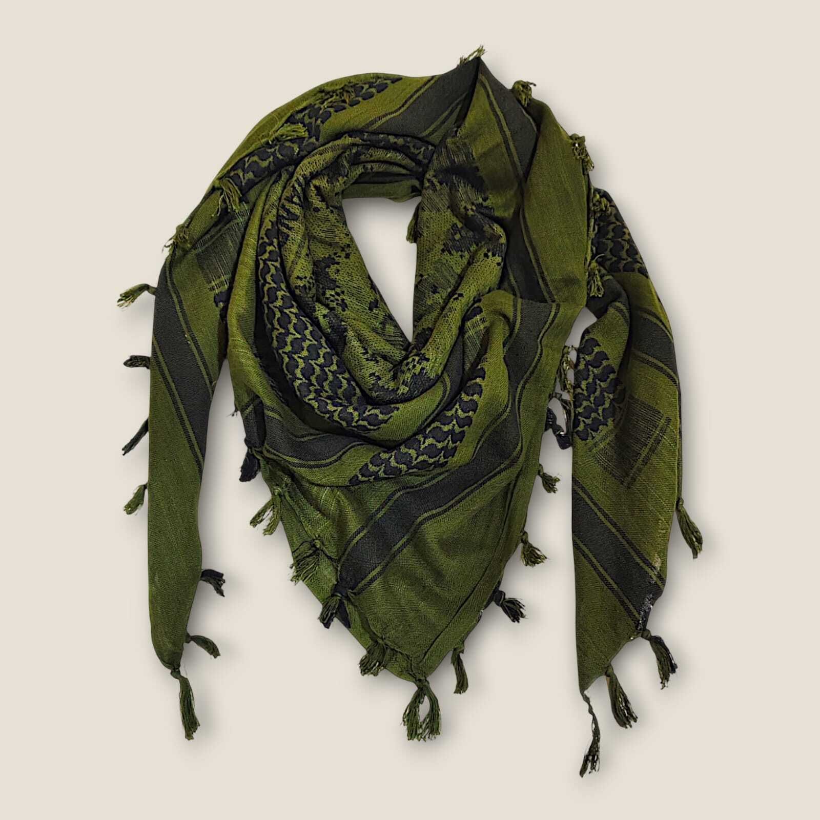 bakkah Woven Viscose Men Green, Black Fancy Scarf, Scarf-picture-33