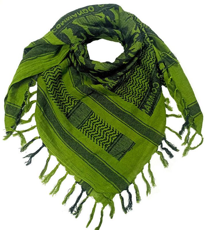 Woven Cotton Blend Men Dark Green Scarf-image-20