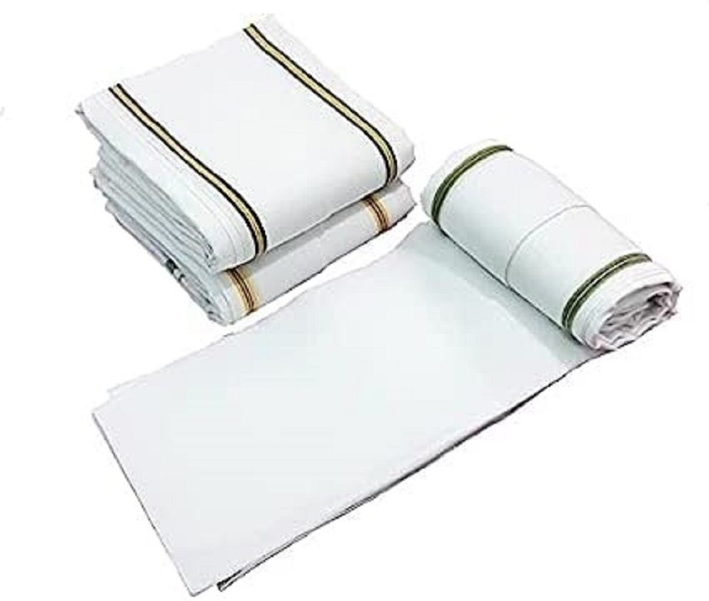 kraftnest Solid Pure Cotton Men White Scarf-picture-29