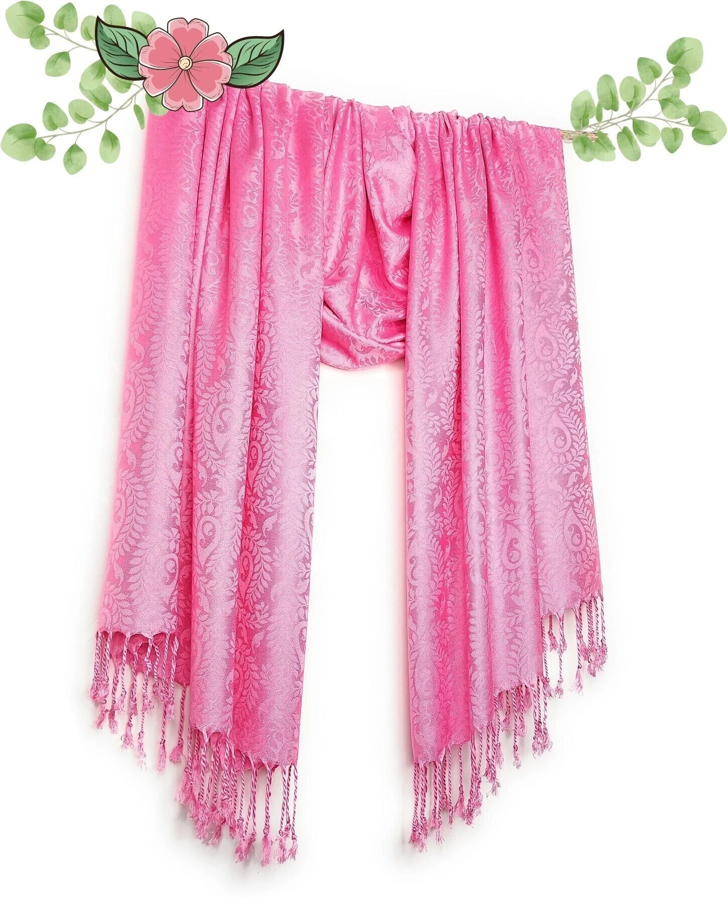 Self Design Viscose Men Pink Fancy Scarf, Scarf, Stole