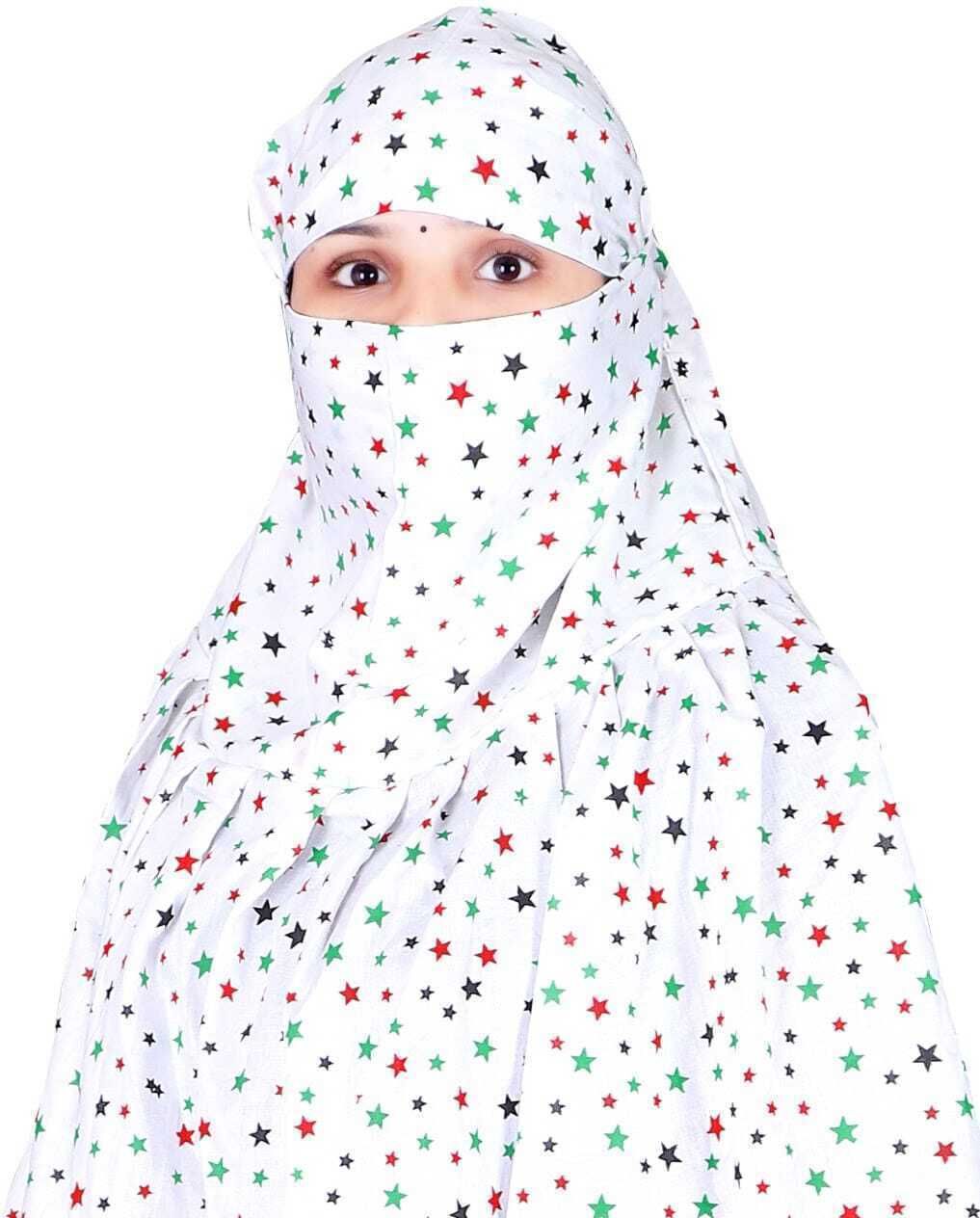 Printed Cotton Blend Women White Scarf, Fancy Scarf, Stole, Faux Turtleneck Neck Cover, Stole, Faux Turtleneck Neck Cover