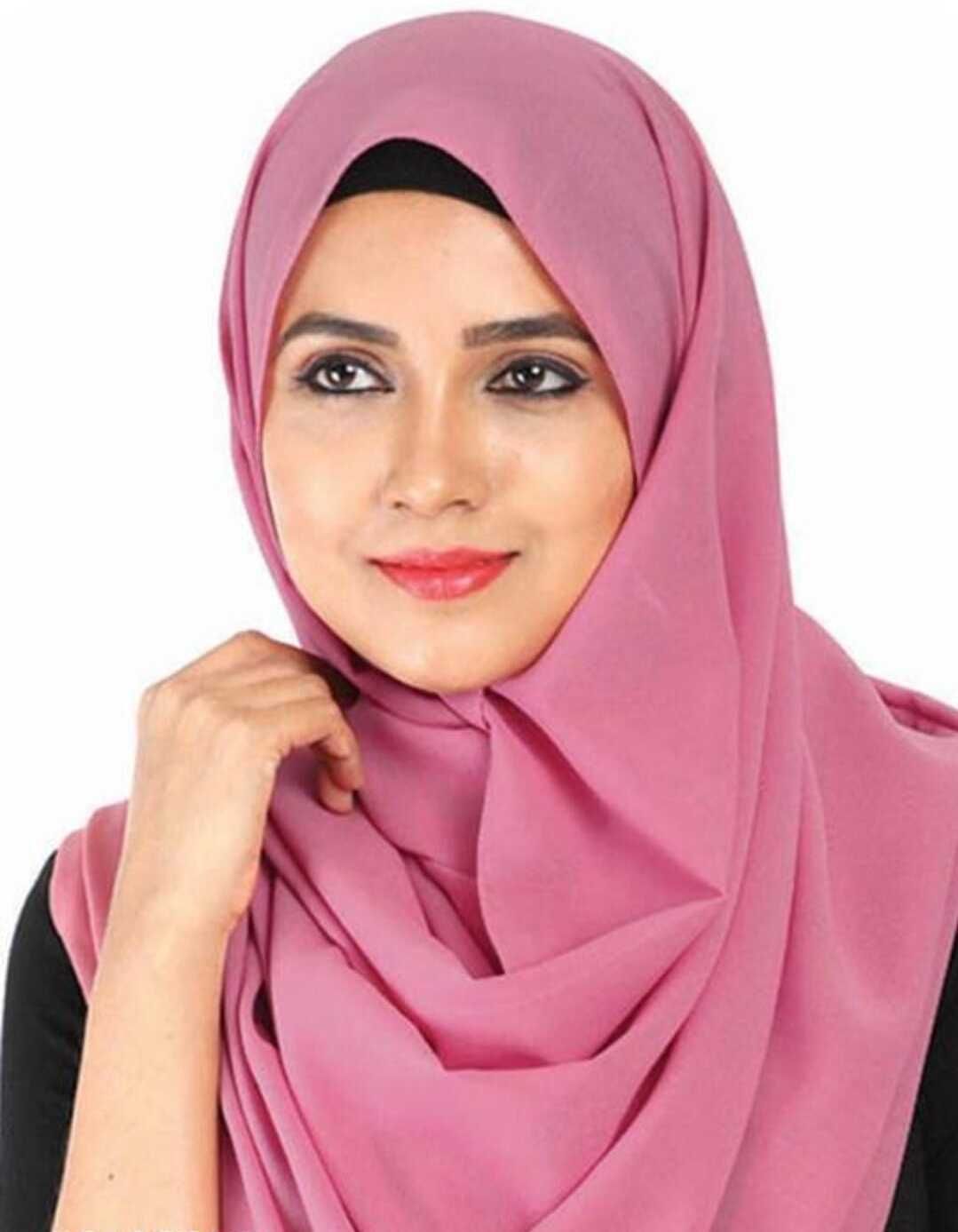 celebstrendz Solid Georgette Women Pink Fancy Scarf, Scarf, Stole-picture-12