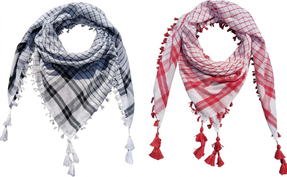 namal Checkered Cotton Blend Men Black, White, Red Fancy Scarf, Scarf, Stole-picture-27