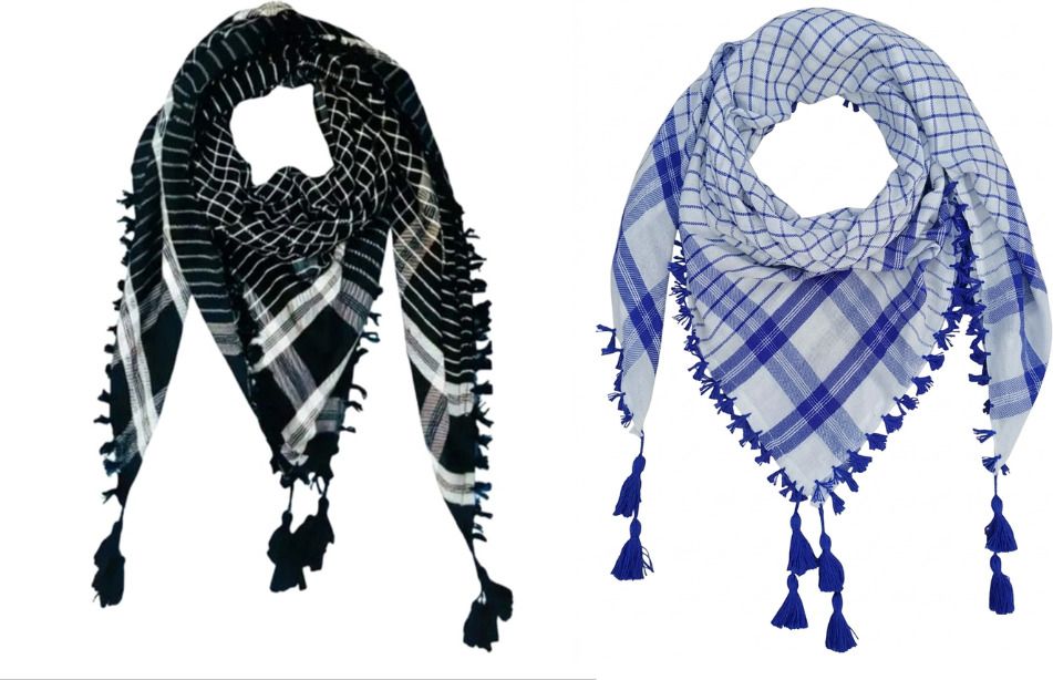 namal Checkered Cotton Blend Men Black, Blue, White Fancy Scarf, Scarf, Stole-picture-33