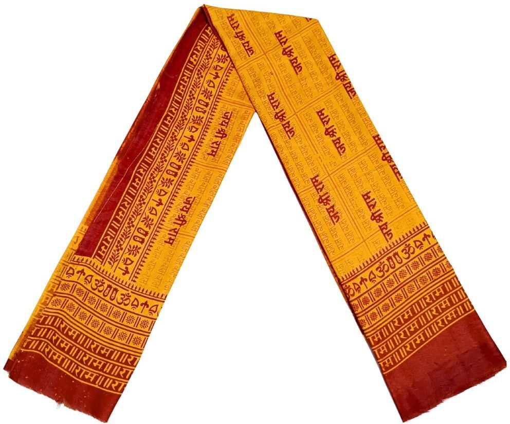 fabricium Printed, Self Design Cotton Blend Men Yellow Scarf, Stole-picture-12
