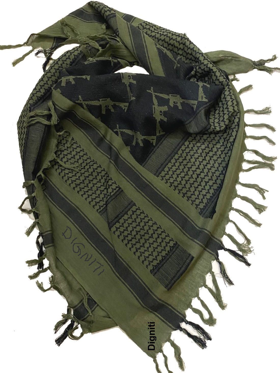 digniti Printed, Woven Pure Cotton Men Black, Dark Green Fancy Scarf-picture-41
