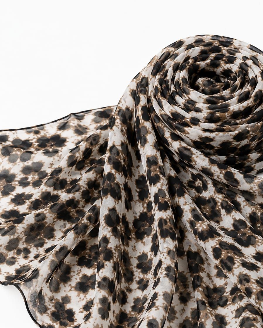 ayezahijab Solid Chiffon Women Brown Faux Turtleneck Neck Cover, Scarf, Bluetooth Scarf, Fancy Scarf, Stole-picture-22
