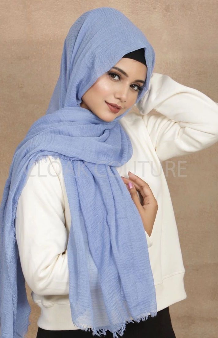 ayezahijab Solid Satin Blend Women Light Blue Faux Turtleneck Neck Cover, Scarf, Bluetooth Scarf, Fancy Scarf, Stole-picture-28