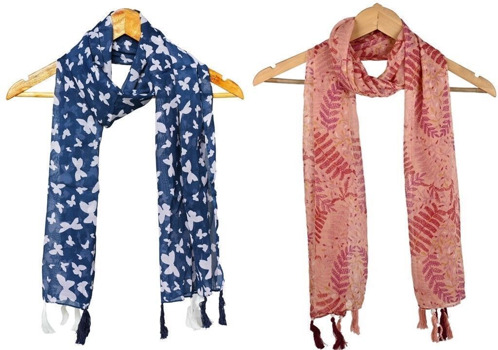 mss Printed Chiffon Women Multicolor Scarf, Stole, Fancy Scarf-picture-25