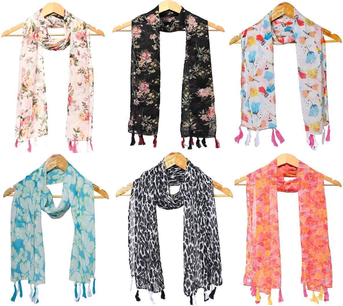 stolevilla Printed Chiffon Women Multicolor Scarf, Stole, Fancy Scarf-picture-13