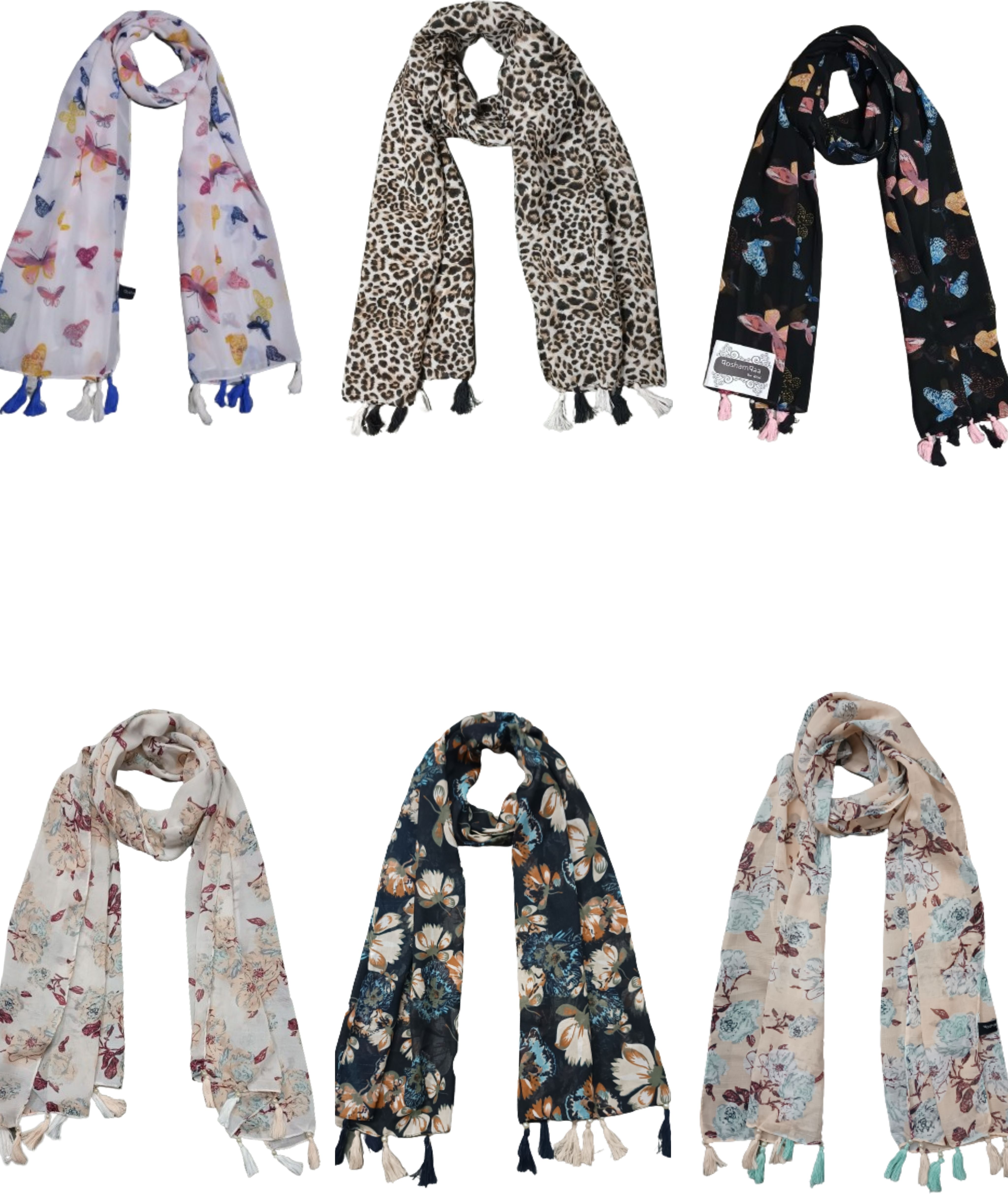 Printed Chiffon Women Multicolor Stole, Scarf-image-21