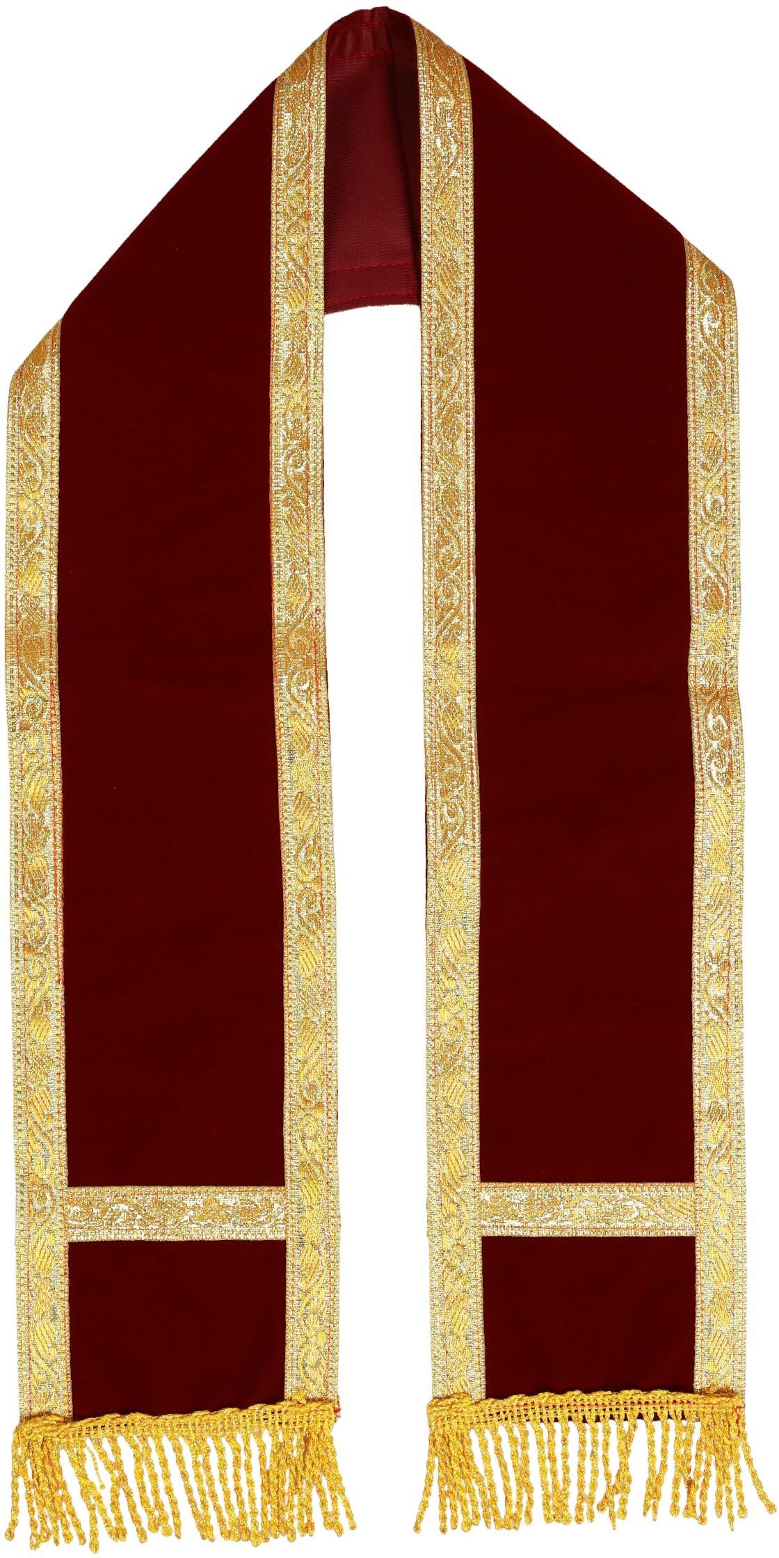 Solid Cotton Rayon Blend Men Maroon Scarf-image-45