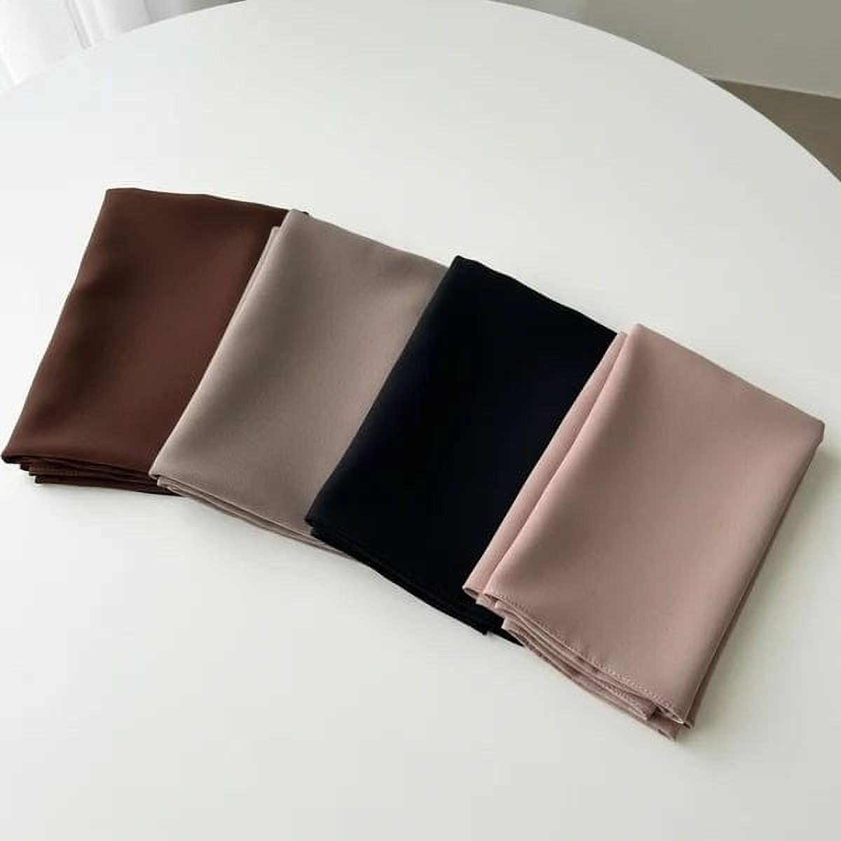 Solid Georgette Women Brown, Black Faux Turtleneck Neck Cover, Scarf, Bluetooth Scarf, Fancy Scarf, Stole-image-46