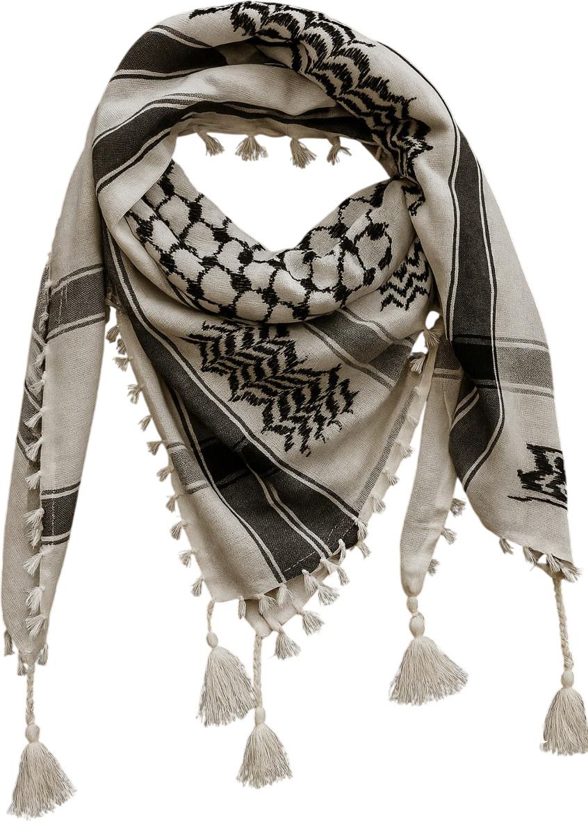 Checkered Cotton Blend Men Black, White Fancy Scarf, Scarf, Bluetooth Scarf, Stole