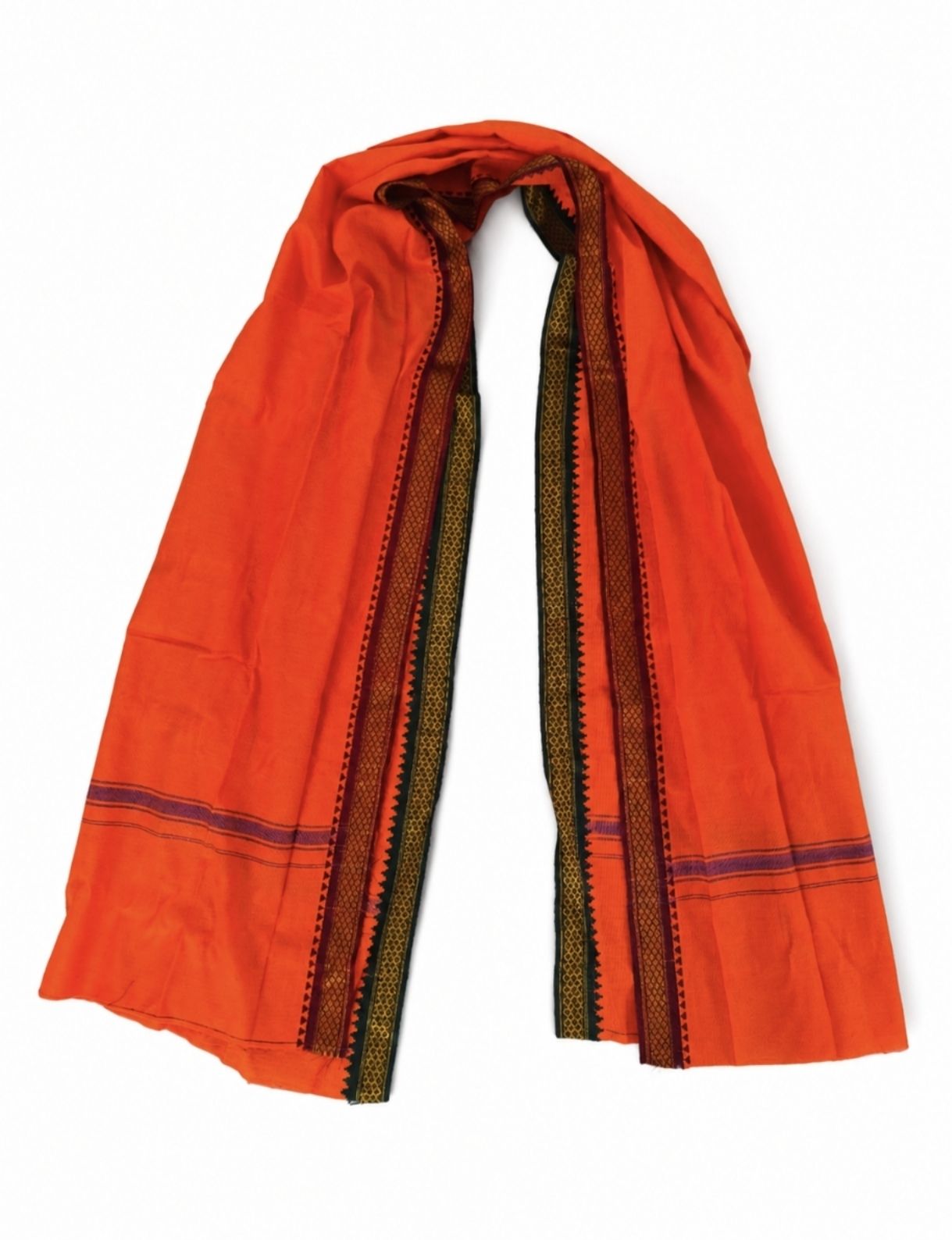 Self Design Pure Cotton Men Orange Faux Turtleneck Neck Cover, Scarf, Bluetooth Scarf, Fancy Scarf, Stole-image-20