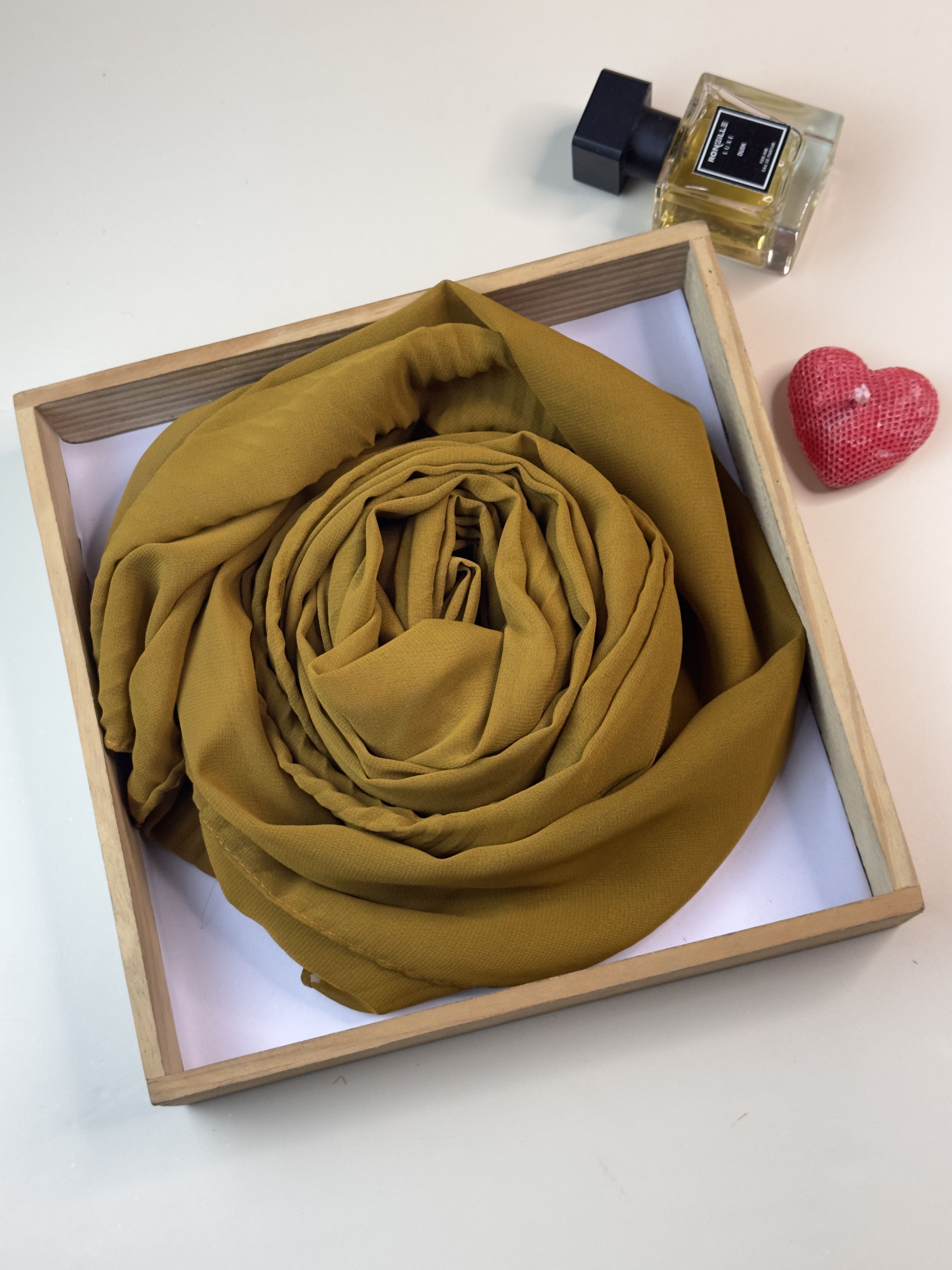 thecartmaxx Solid Chiffon Women Gold Fancy Scarf, Scarf, Stole-picture-28