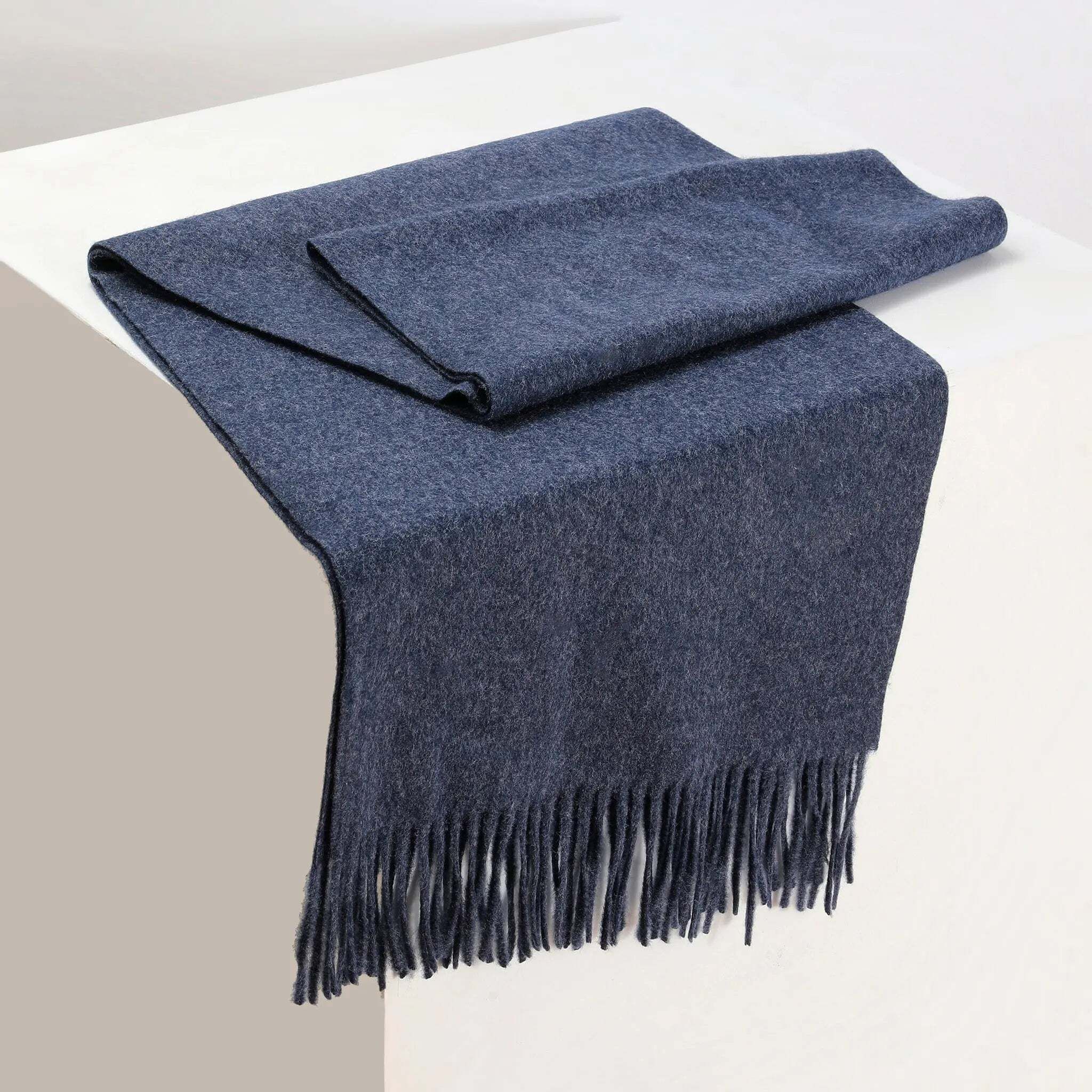salty alpha Printed Poly Wool Men Blue Scarf-picture-11