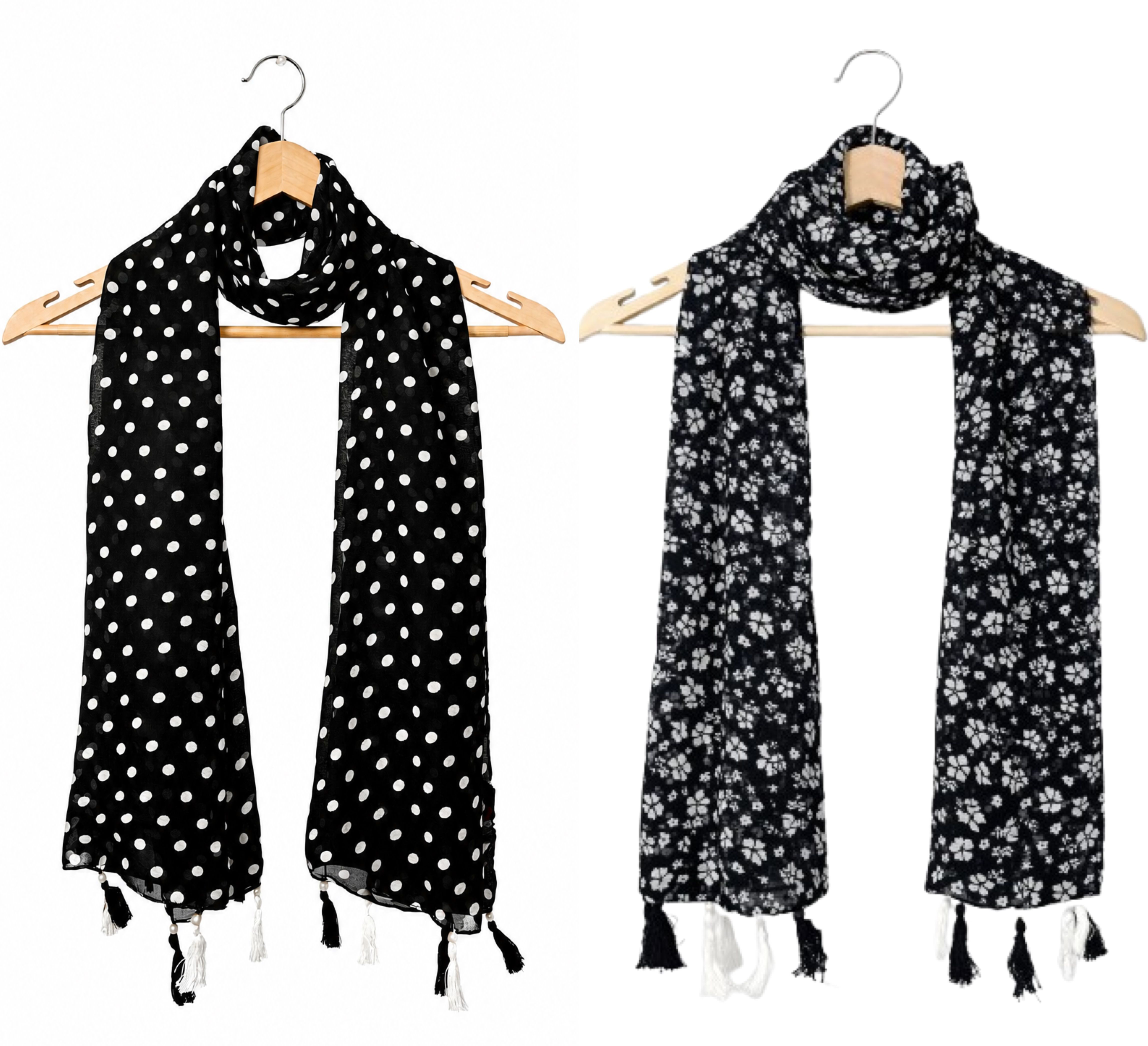 stole mate yours forever Floral Print Chiffon Women Multicolor Scarf, Stole, Fancy Scarf-picture-20