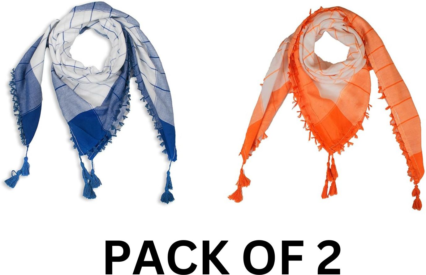 Embroidered Cotton Blend Men Orange, Blue Fancy Scarf, Scarf, Bluetooth Scarf, Stole-image-33