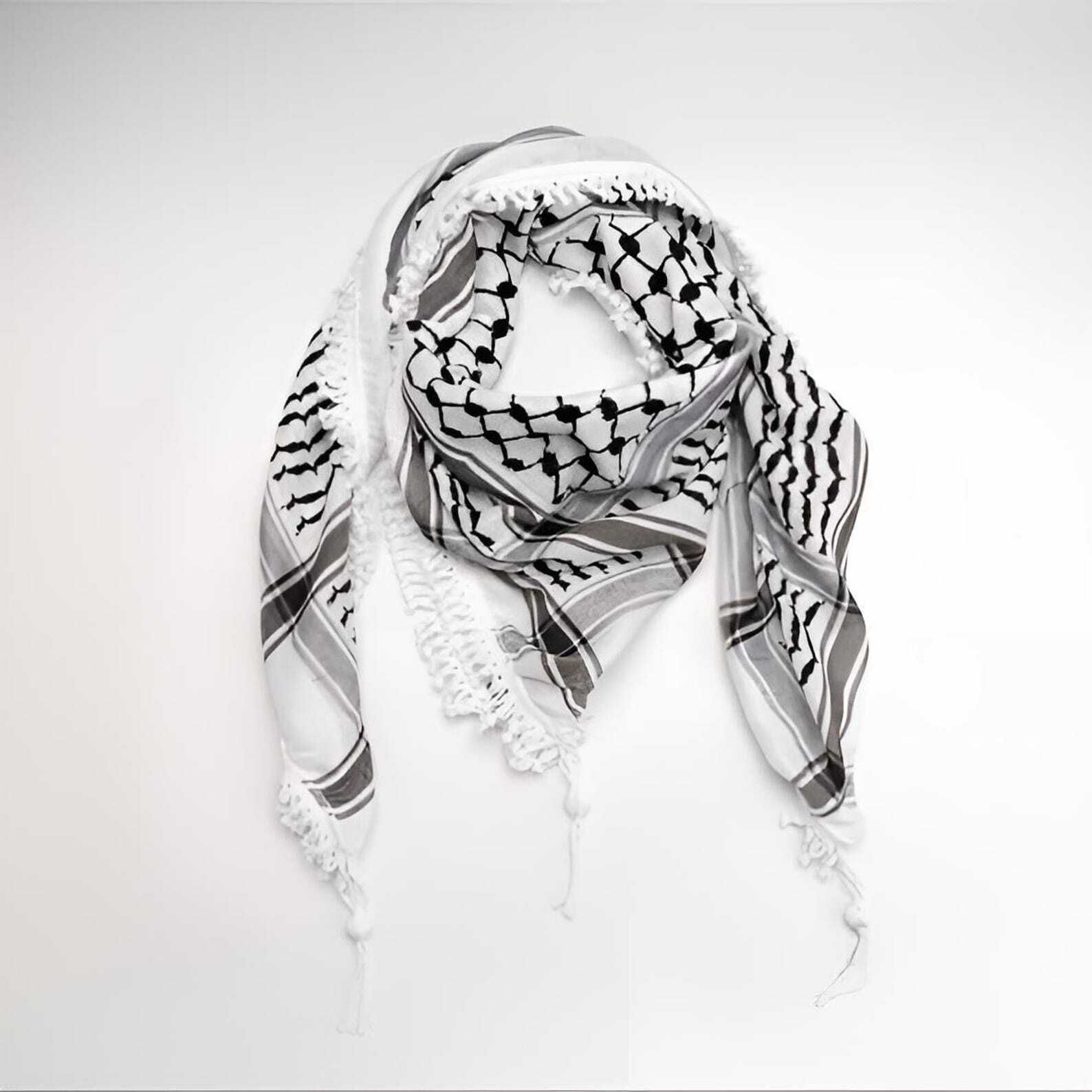 namal Checkered Cotton Blend Men Black, White Fancy Scarf, Scarf, Bluetooth Scarf, Stole-picture-22
