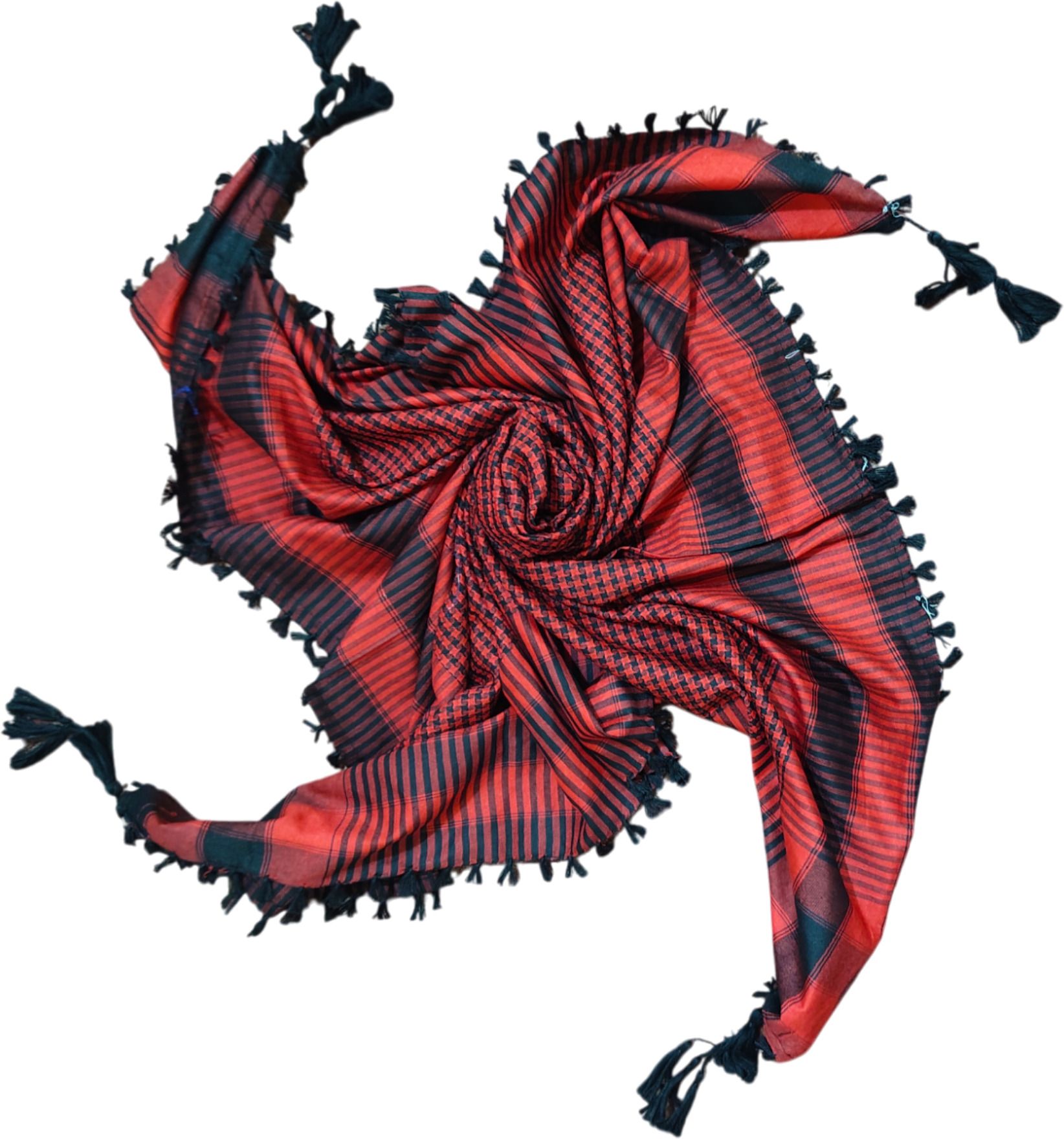 Geometric Print Cotton Blend Men Black Scarf, Fancy Scarf, Stole-image-11