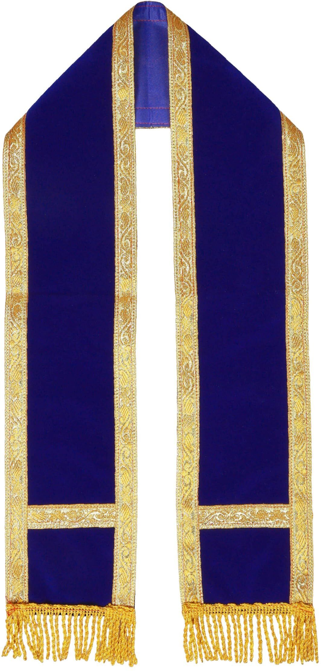 Solid Cotton Rayon Blend Men Blue Scarf-image-49