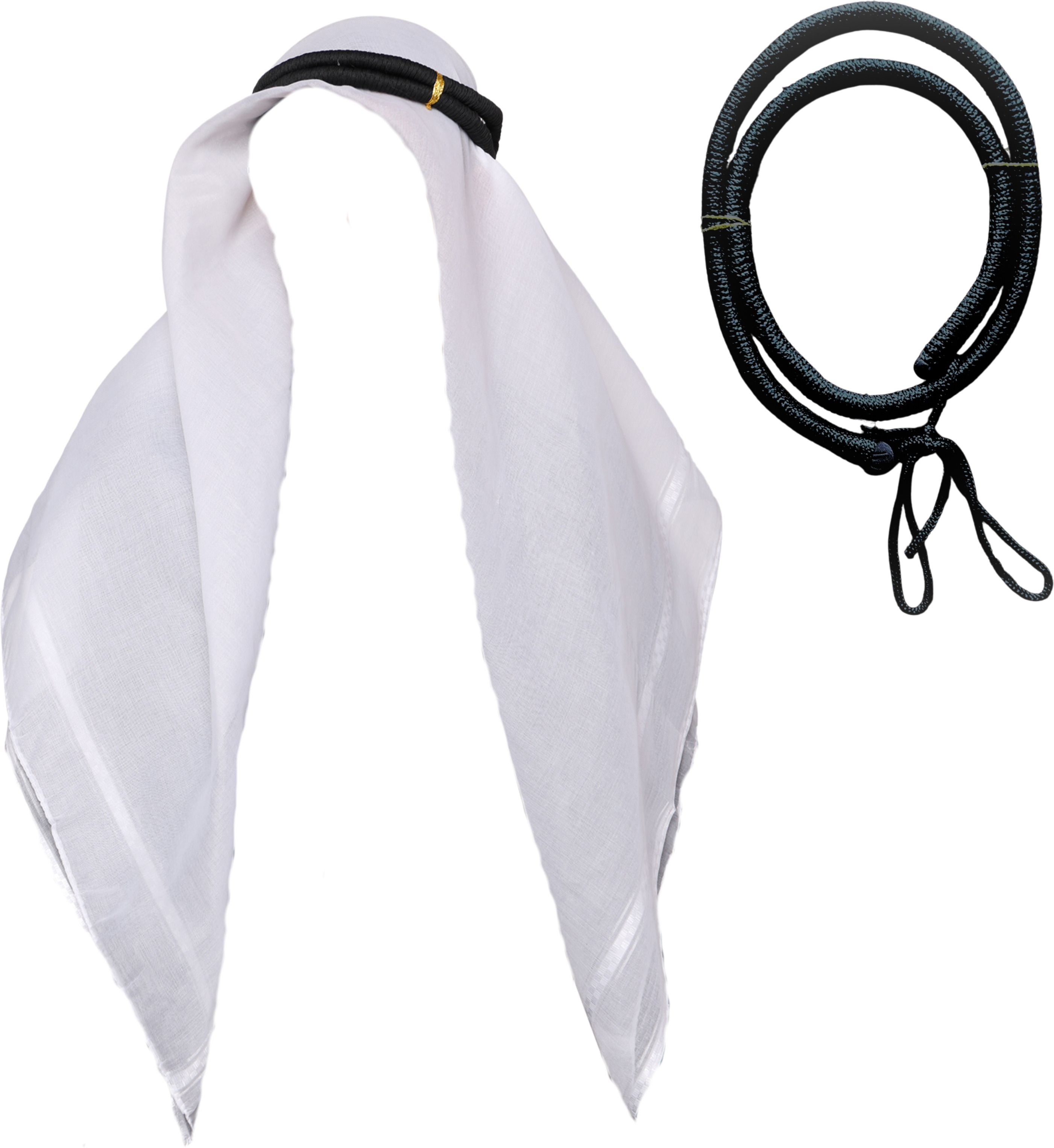Checkered Cotton Blend Men White Scarf, Faux Turtleneck Neck Cover, Stole, Fancy Scarf-image-12