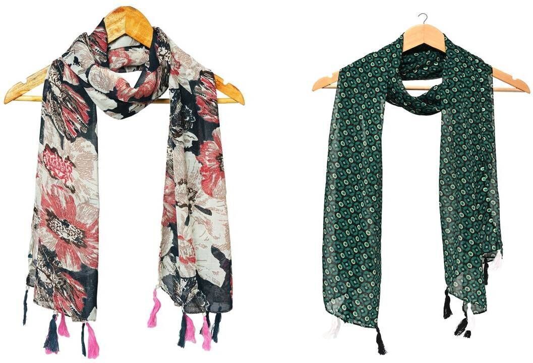 Chiffon Printed Multicolor Women Dupatta-image-48