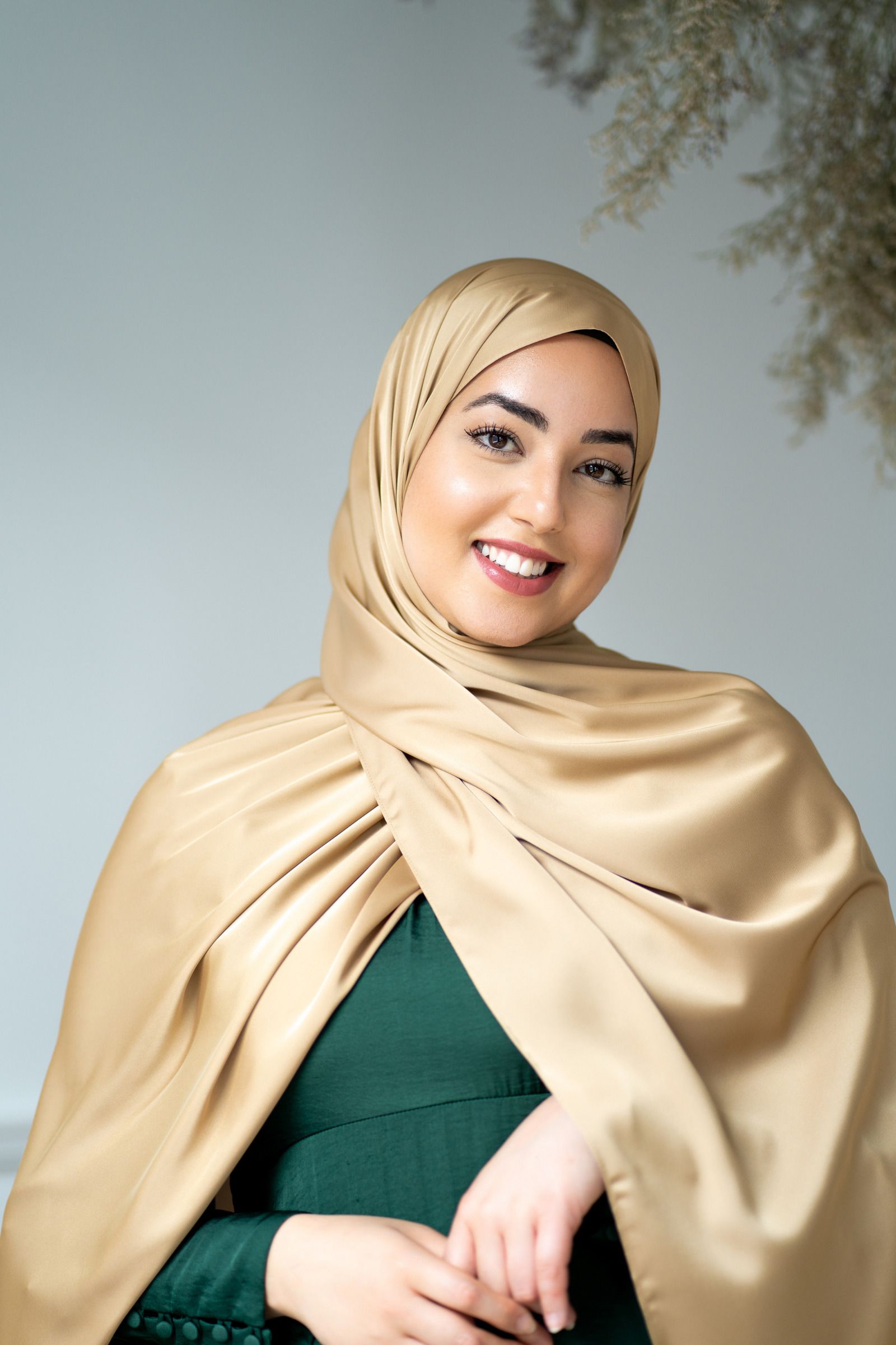 ayezahijab Solid Satin Blend Women Gold Faux Turtleneck Neck Cover, Scarf, Bluetooth Scarf, Fancy Scarf, Stole-picture-14