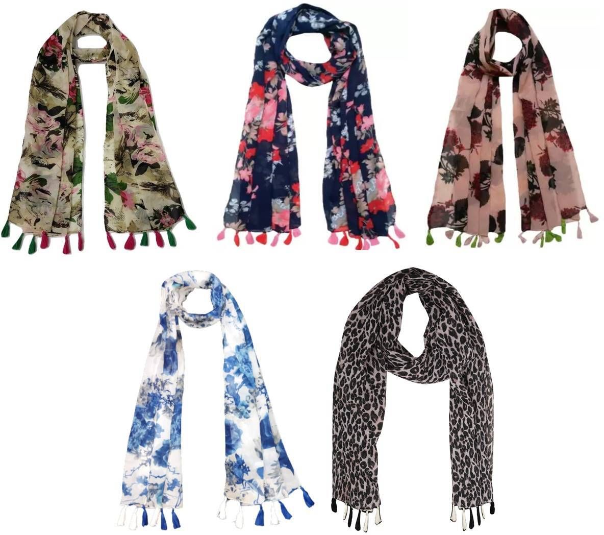 mss fashion Printed Chiffon Women Multicolor Fancy Scarf, Scarf, Stole-picture-16