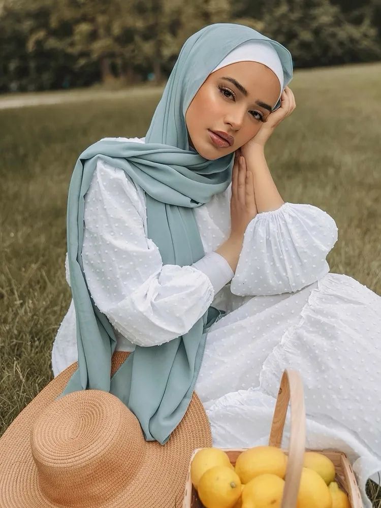 habibisfashion Solid Chiffon Women Light Blue Scarf, Fancy Scarf, Stole-picture-27
