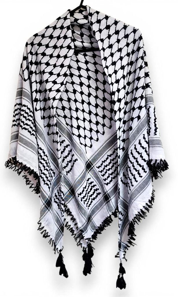 Checkered Cotton Blend Men Black, White Fancy Scarf, Scarf, Bluetooth Scarf, Stole