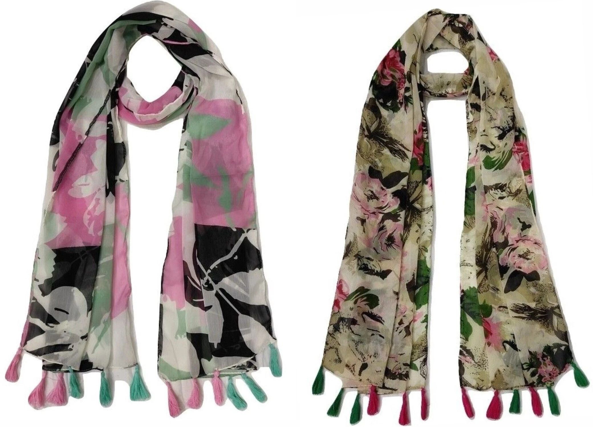 Printed Chiffon Women Multicolor Stole, Scarf, Fancy Scarf