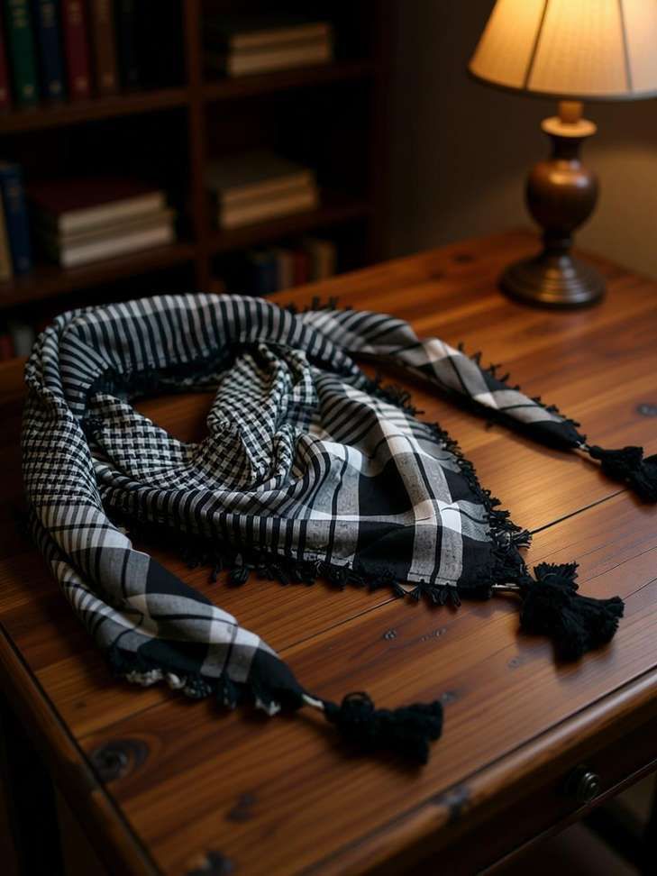 Printed Polycotton Men Black, White Fancy Scarf, Scarf, Bluetooth Scarf, Stole