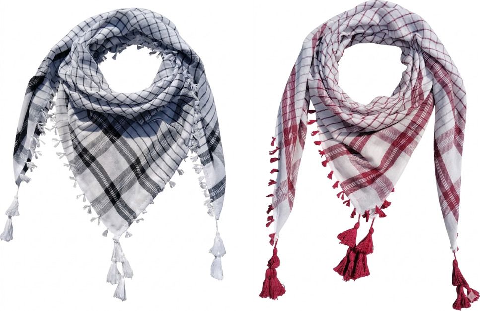 namal Checkered Cotton Blend Men Black, White, Red Fancy Scarf, Scarf, Stole-picture-23