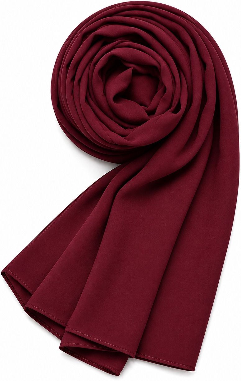 Solid Georgette Women Maroon Stole-image-31