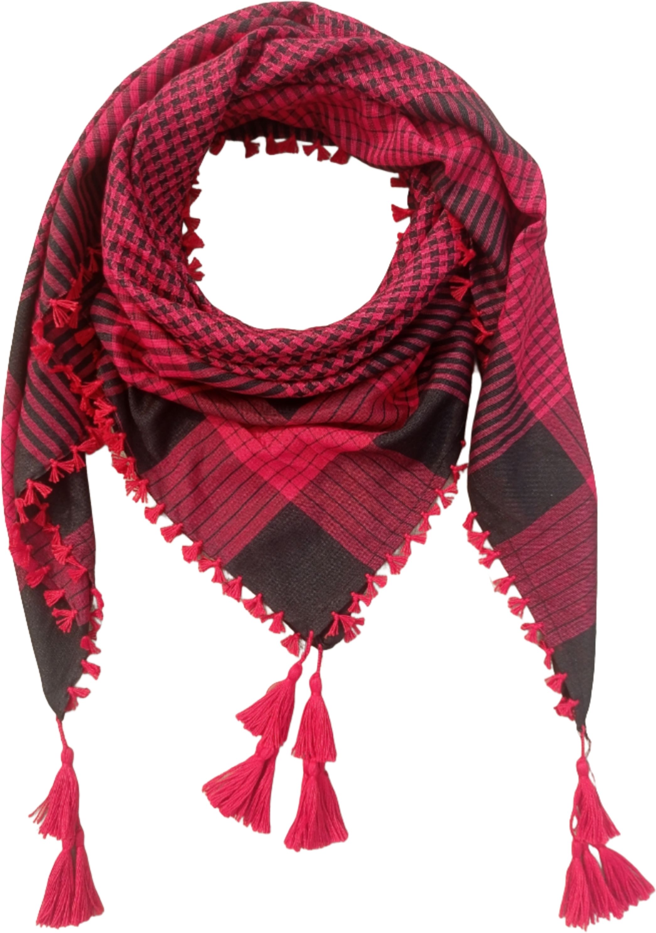 Checkered, Self Design Polycotton Men Red, Black Bluetooth Scarf, Fancy Scarf, Scarf, Stole, Faux Turtleneck Neck Cover