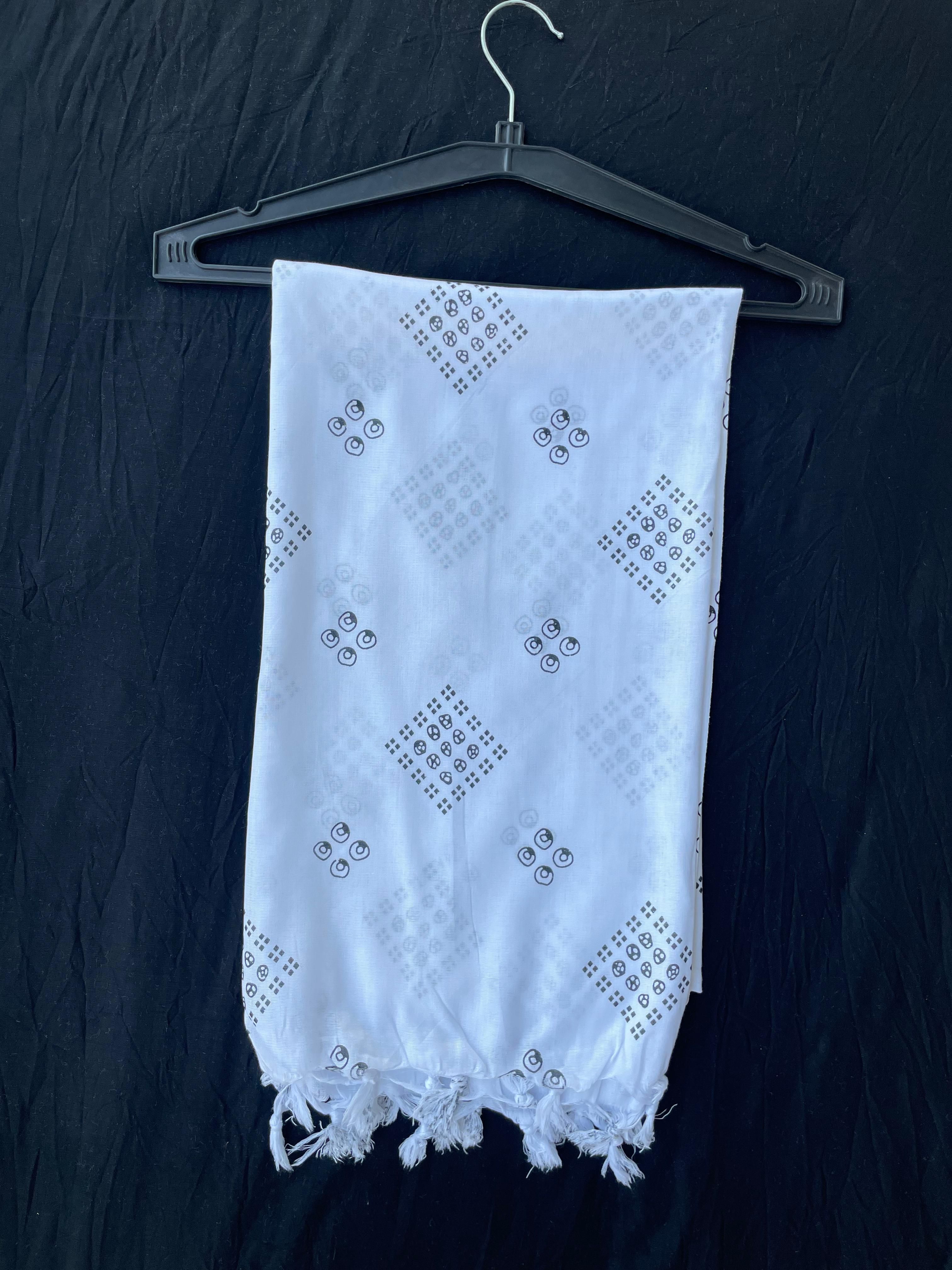 jay urlidhar enterprise Pure Cotton Printed White Women Dupatta-picture-21