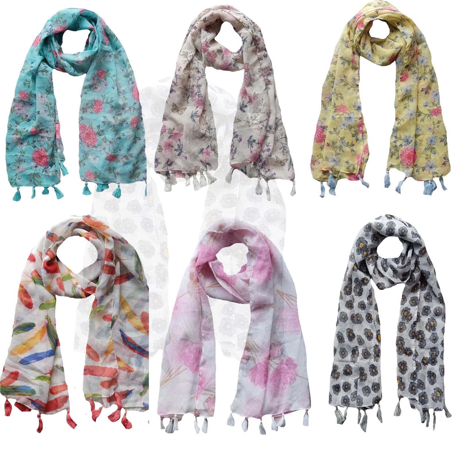 narnari Printed Chiffon Women Multicolor Scarf, Stole-picture-19