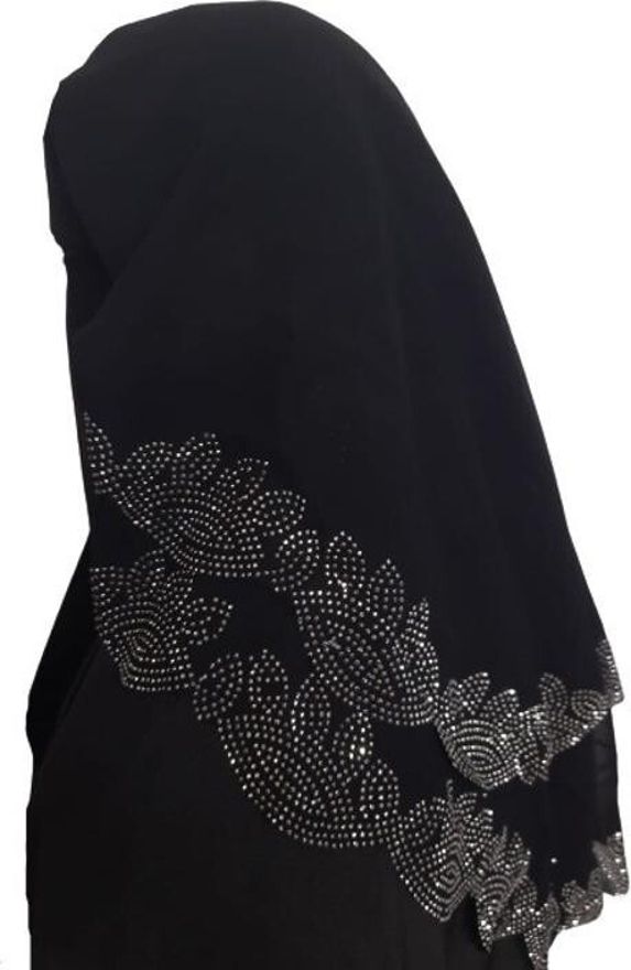 lisan Embellished Chiffon Women Silver Scarf-picture-25