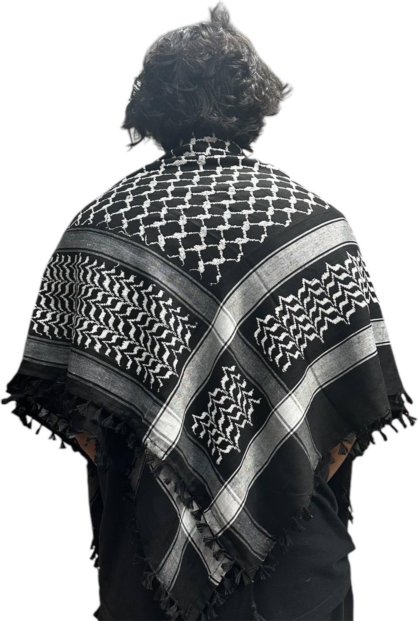 namal Checkered Cotton Blend Men Black, White Fancy Scarf, Scarf, Bluetooth Scarf, Stole-picture-35